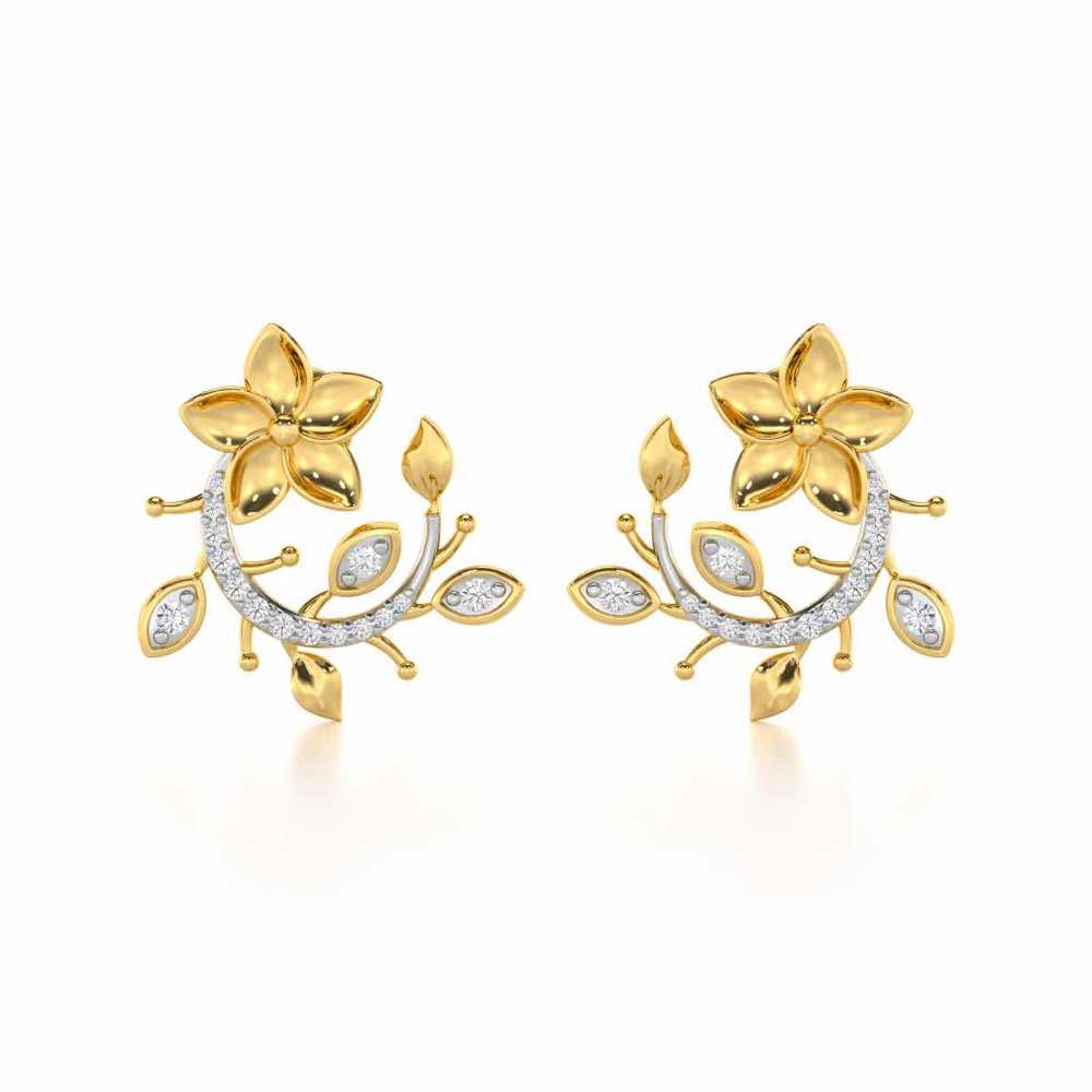 Beaming Vine Diamond Earrings