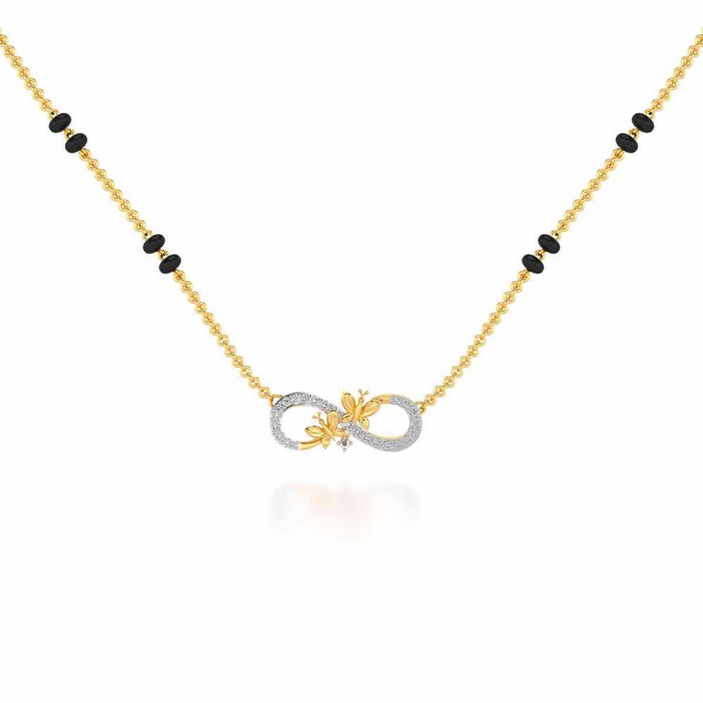 Infinity Butterfly Diamond Mangalsutra