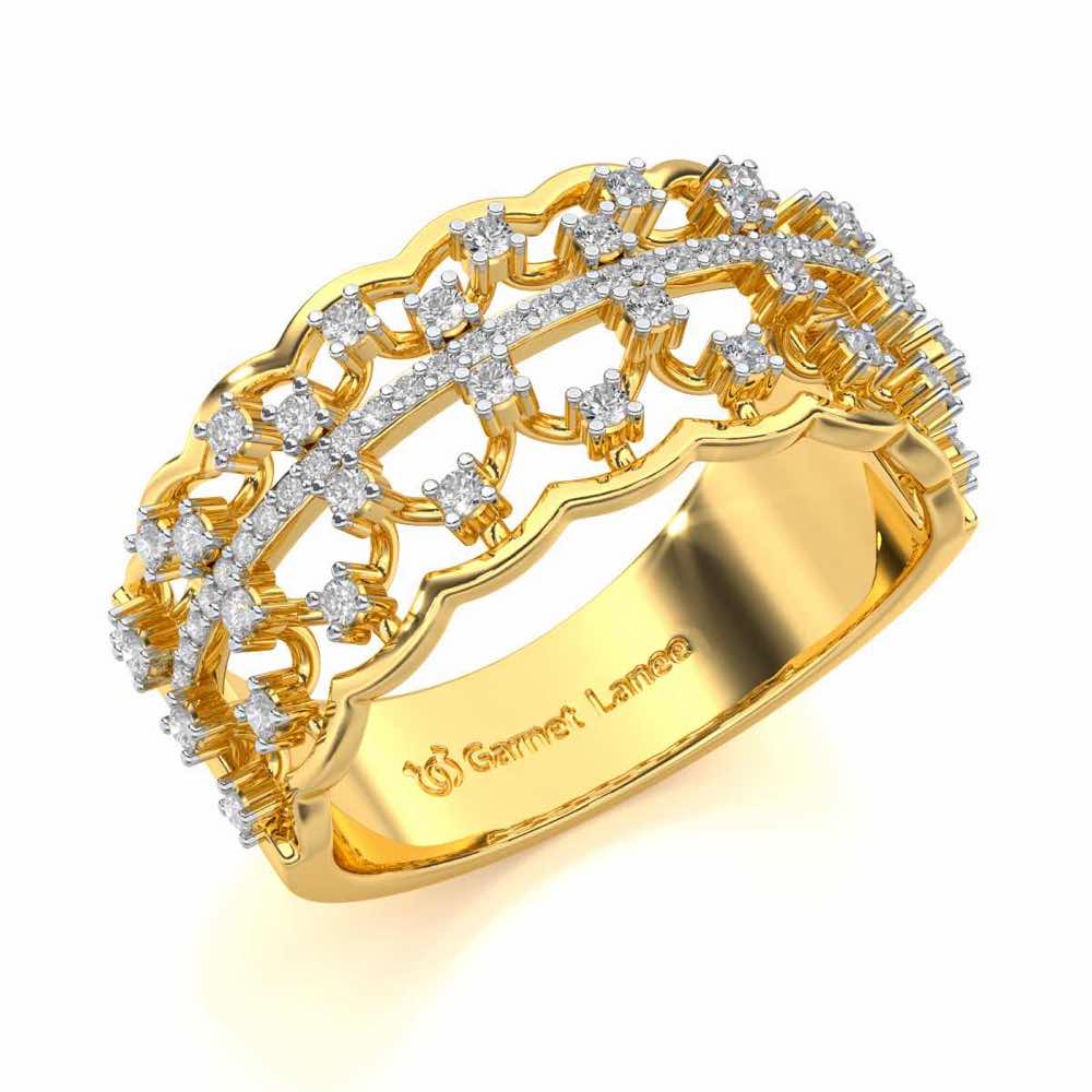 Sine Shine Diamond Band Ring