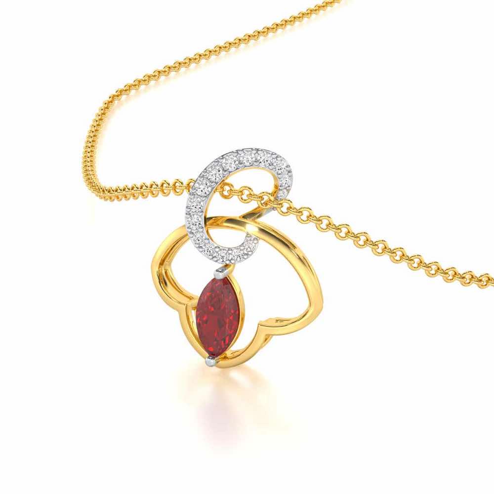 Splendid Sonata Garnet Diamond Pendant