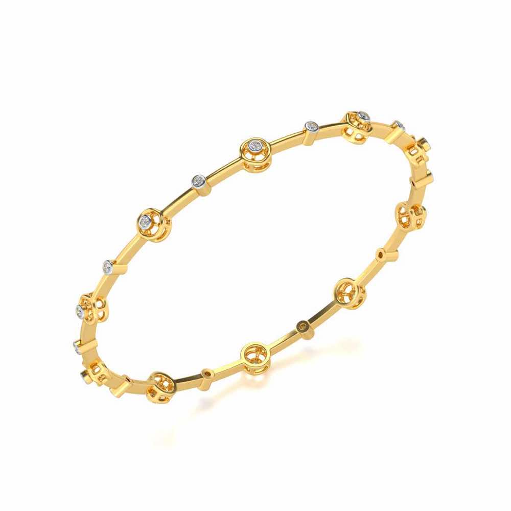 Swirl Jump Diamond Bangles