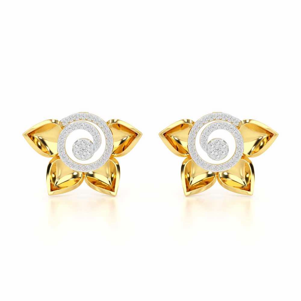 Twirl Bloom Diamond Earrings