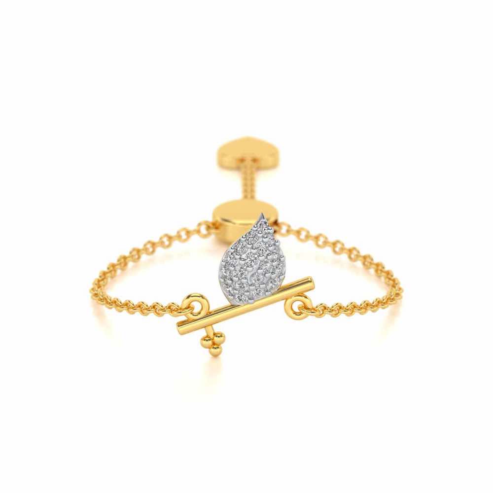 Flute Adjustable Diamond Ring