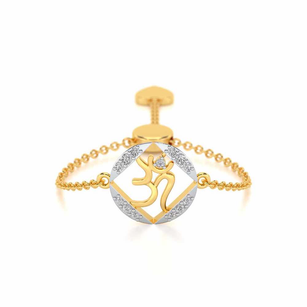 Om Shanti Adjustable Diamond Ring