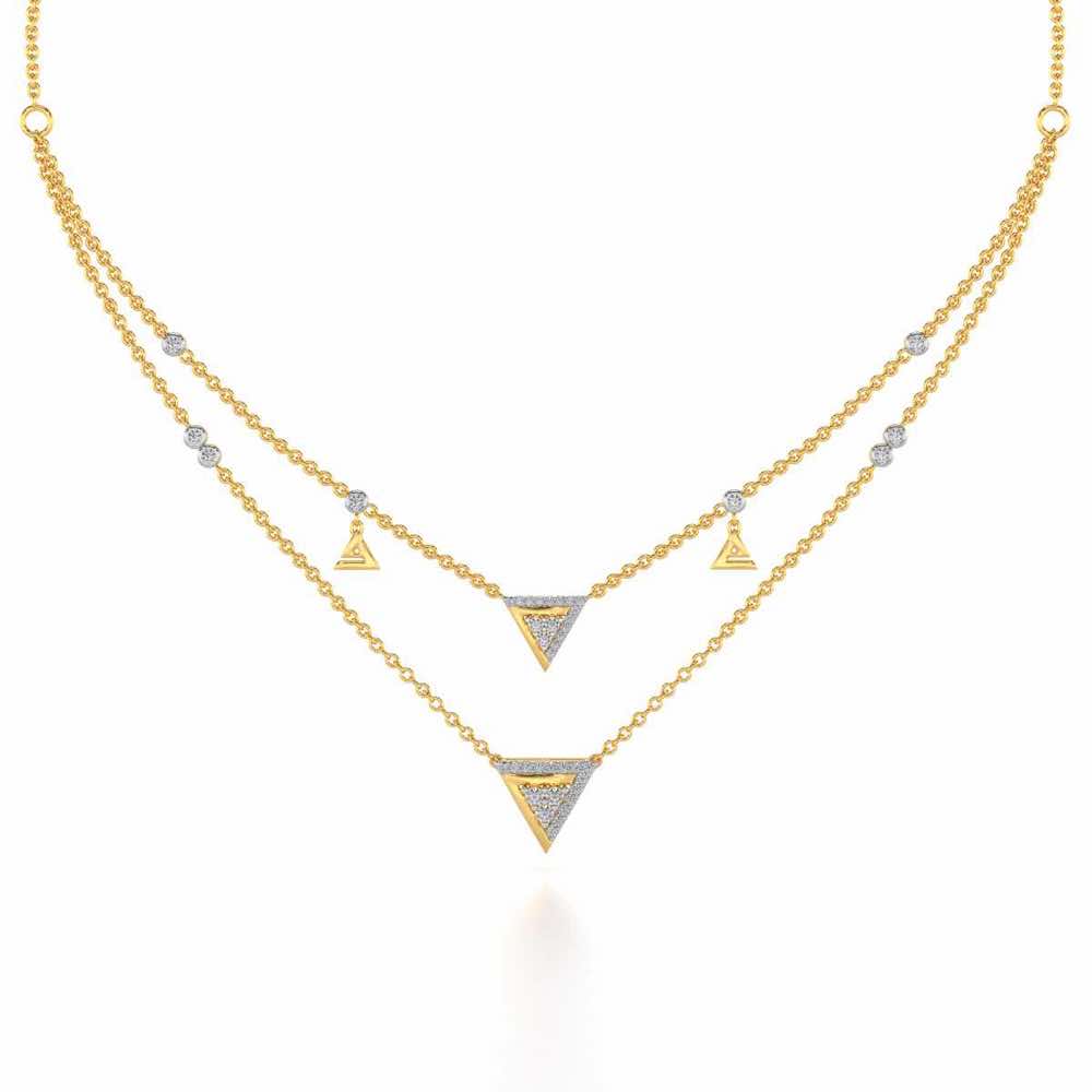 Seven Triangle Diamond Necklace