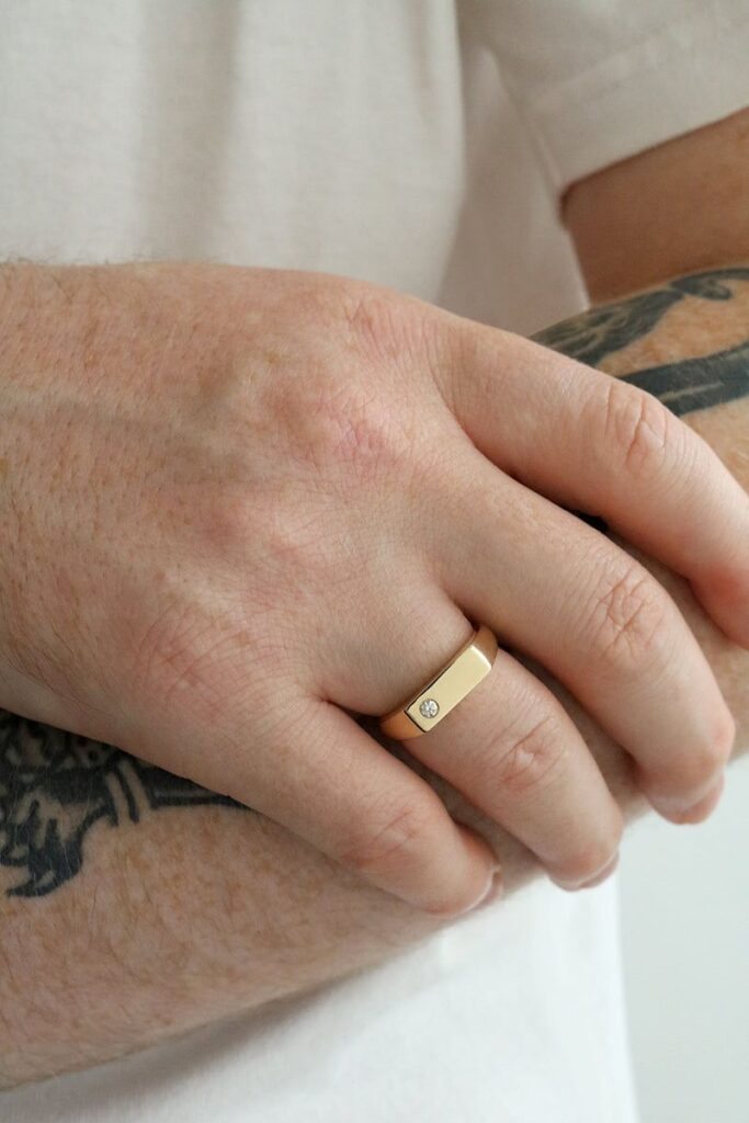 Solitaire Diamond Ring for Men